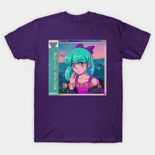 Vaporwave anime aesthetic retro vintage girl T-Shirt